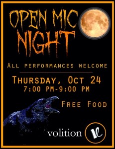 Oct 24 Open Mic Night Flyer